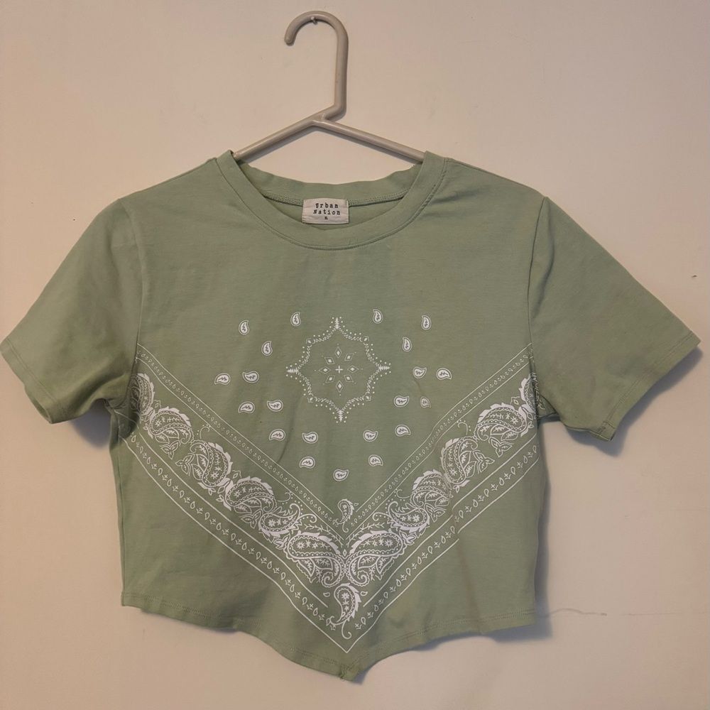 Bandana print asymmetrical Crop Top